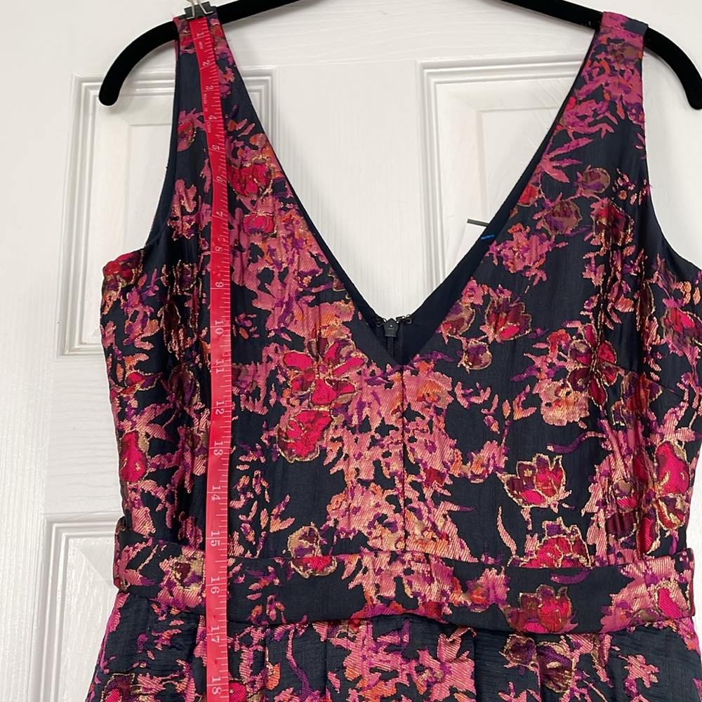 Badgley Mischka Floral Jacquard Gown! Pinks, purples, blue, gold & multicolor! - Picture 15 of 17